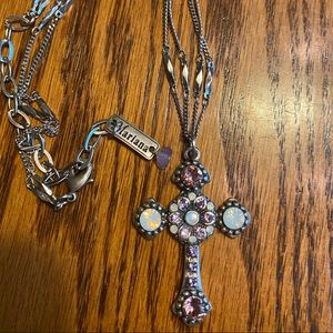 Mariana adjustable cross necklace 14”-18”